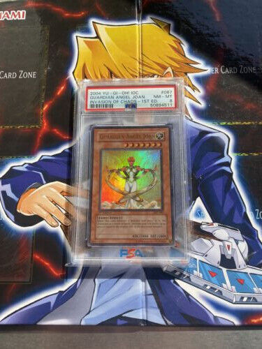 YUGIOH PSA 8 2004 Guardian Angel Joan IOC-087 Ultra Rare 1st Edition - Picture 1 of 3