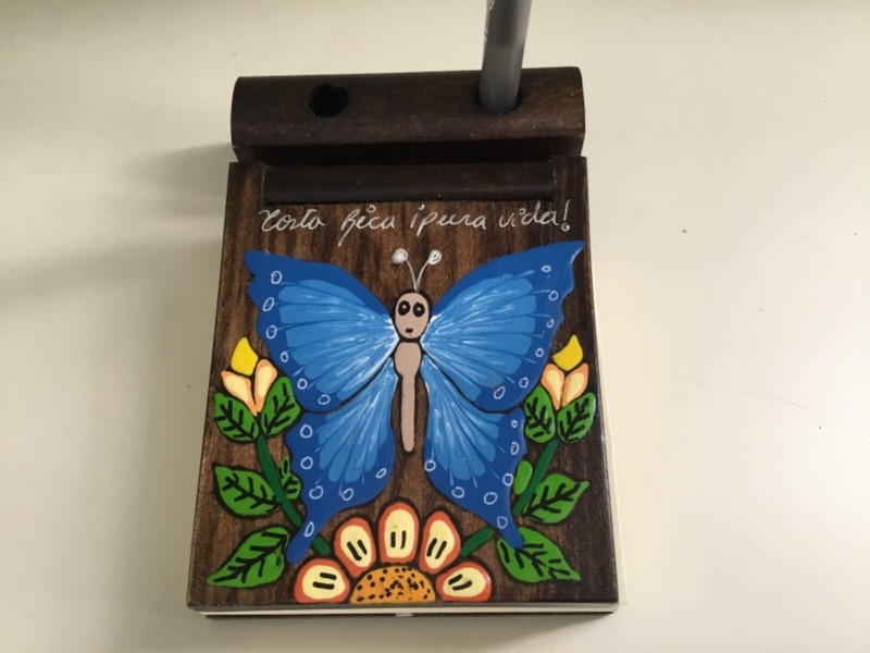 Paper Notes with Wooden Decorative Base/Cover, Costa Rica Theme