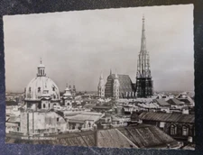 vtg postcard RPPC Wien Vienna Austria Blick Innenstadt aerial view unposted