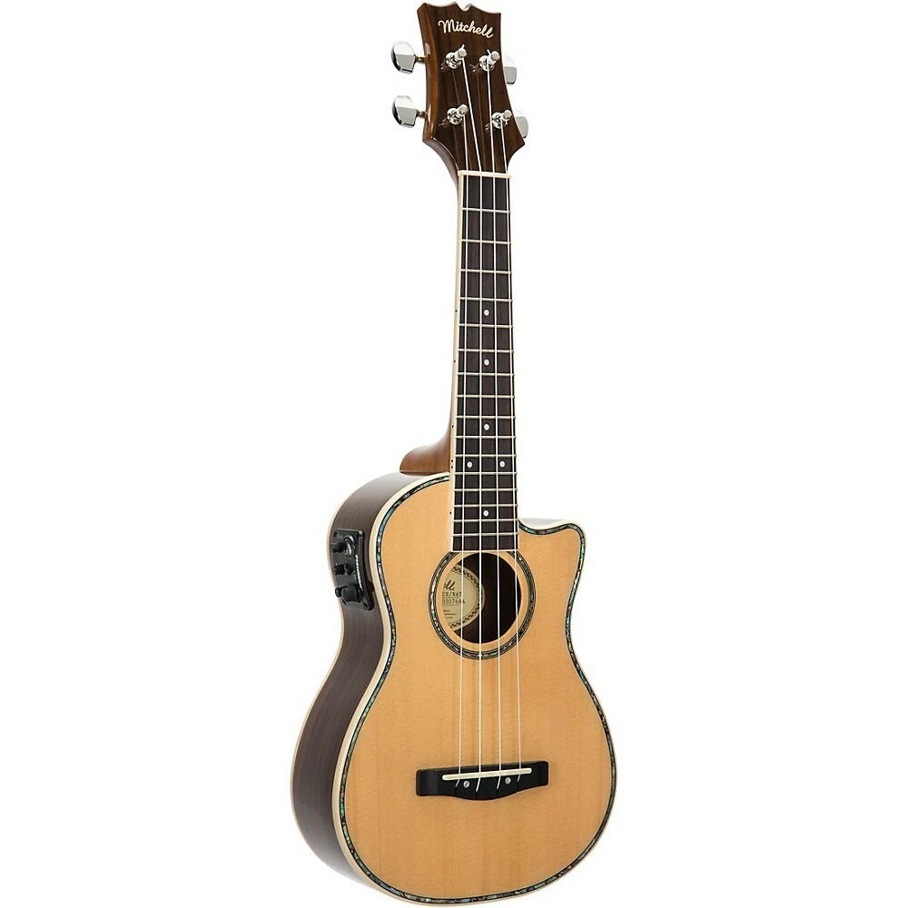 Mitchell MU70CE Cutaway Acoustic Electric Concert Ukulele Natural