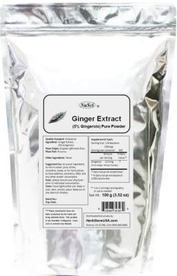 100g Ginger Root Extract powder 5% Gingerols   Support Digestive System