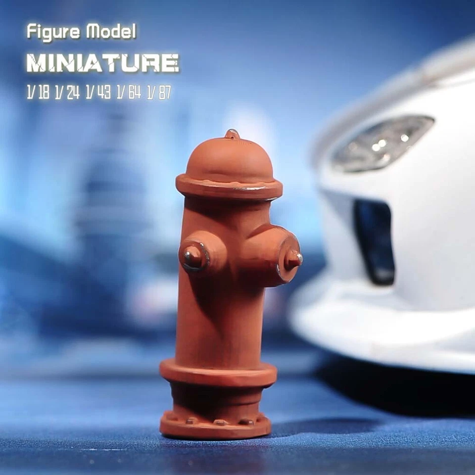 1/24 Scene Props Mini Fire Hydrant Miniature Figures Mini Doll Toy For Cars - Image 3 of 4