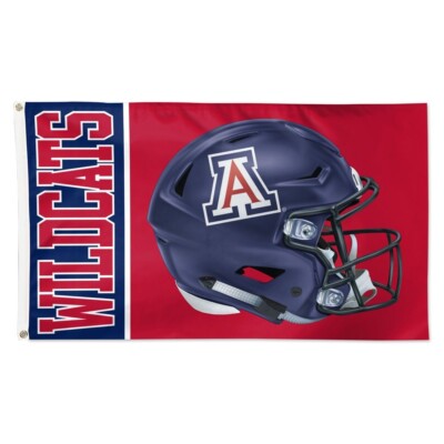 ARIZONA WILDCATS HELMET 3'X5' DELUXE FLAG NEW WINCRAFT  