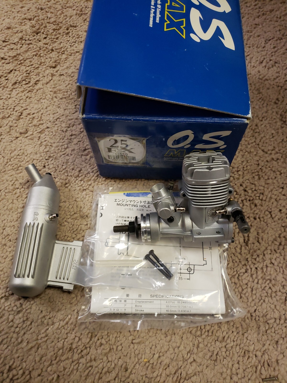 OS Engine - OS max 25 FX Glow motor - New!