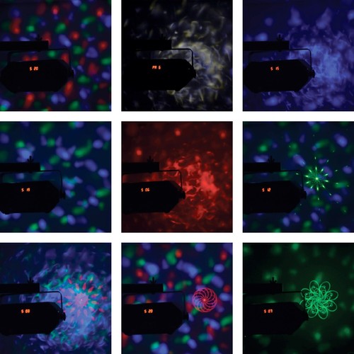 QTX Tetra LED Moonflower + Wave + Strobe UV + Laser Effect Light + DMX + Remote - Picture 5 of 6
