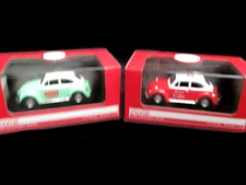 Coca-Cola Set of 2 1966 Volkswagen Beetle 1:43 Scale