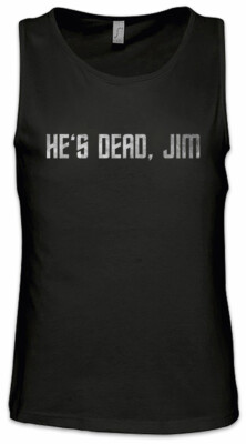 He's Dead Jim Herren Tank Top Star Fun Enterprise Trek Doc Space Ship McCoy Geek