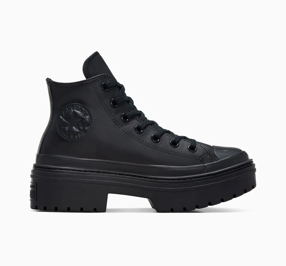 Converse Chuck Taylor All Star Lugged Heel In Pelle Scarpe High Top Nere