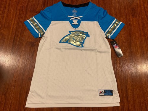Majestic Women’s Carolina Panthers NFL Draft Me Football Jersey Medium M White - Picture 3 of 9