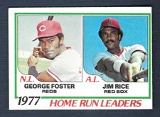 1978 Topps George Foster / Jim Rice #202 Home Run Leaders VGEX