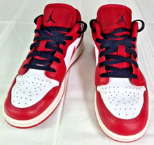 Nike Air Jordan 1 Low Red Black White Mens Youth Sz 6/Women's 7.5 553560-163