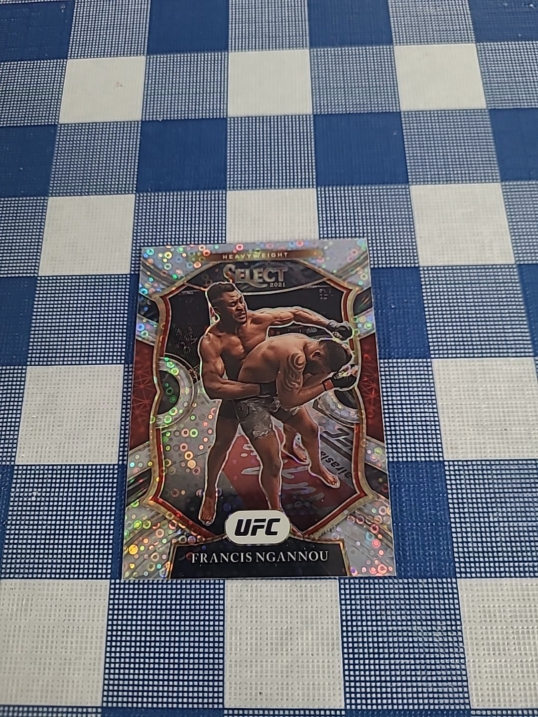 Nice 2021 Panini Select Francis Ngannou Silver Disco Concourse Prizm #92
