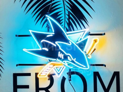20''x16'' San Jose Sharks Neon Sign With HD Vivid Printing Beer Bar Visual L331