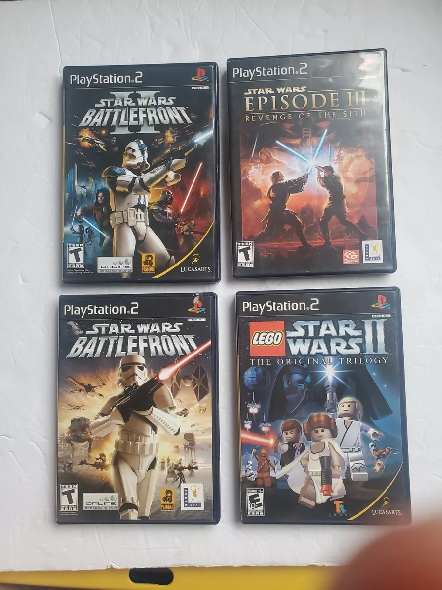 PS2 Star Wars Bundle Battlefront 1 2 Episode 3 Revenge of Sith Lego StarWars 2
