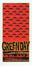 Green Day Living End Phoenix Plaza Pontiac Michigan 2001 Poster AOMR Glenn Barr