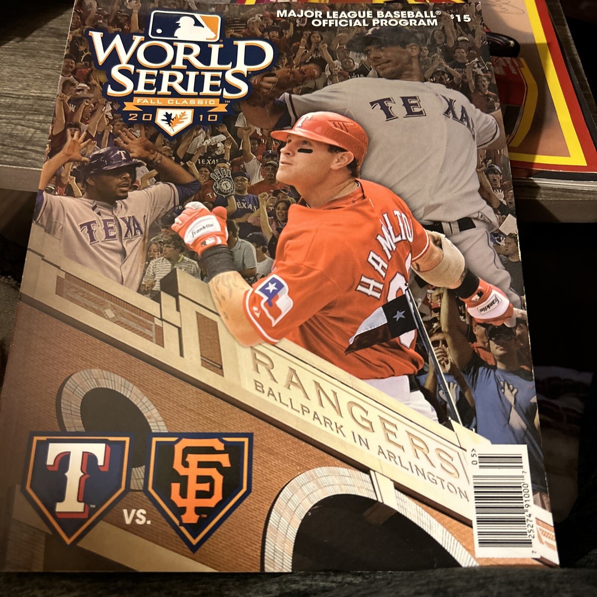 テキサスレンジャーズ2010ワールドシリーズ物グレーXL 美品 2010 World Series San Francisco Giants vs. Texas Rangers, Program