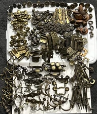 French Provincial Brass Drawer Pulls Knobs Victorian Dresser Pulls Vintage Lot A