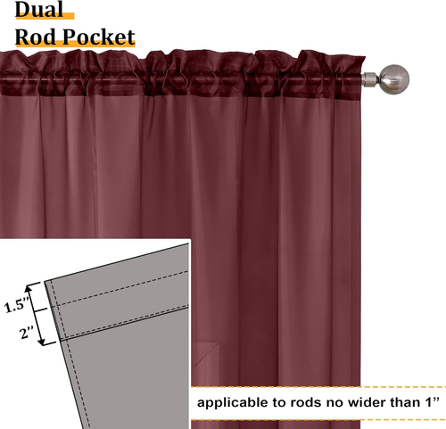 Sheer Voile Window Treatment Rod Pocket Curtain Panels for Kitchen Bedroom Livin - Picture 8 of 10