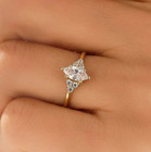 1.60ct Marquise Diamond 14K Yellow Gold Finish Vintage Engagement Wedding Ring