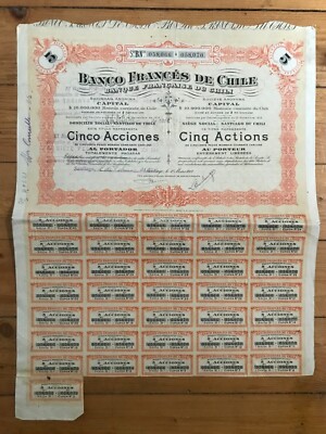 Title 5 shares: BANCO FRANCES DE CHILE (CHILE) (B4)