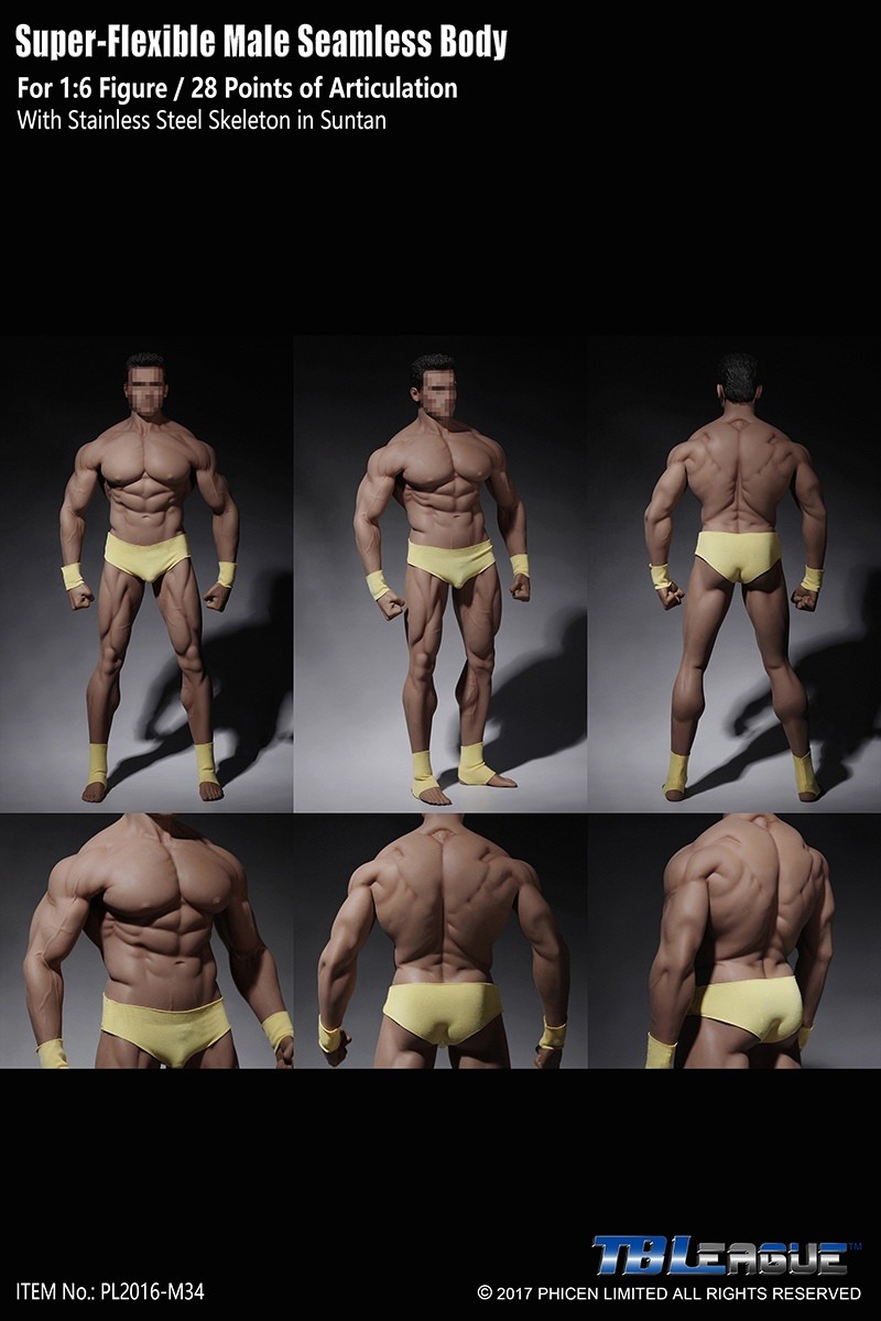 SUPER FLEXIBLE FIGURE 【PL2016-M34】 Amazon.com: Phicen 1/6 Scale Super Flexible Male Muscular