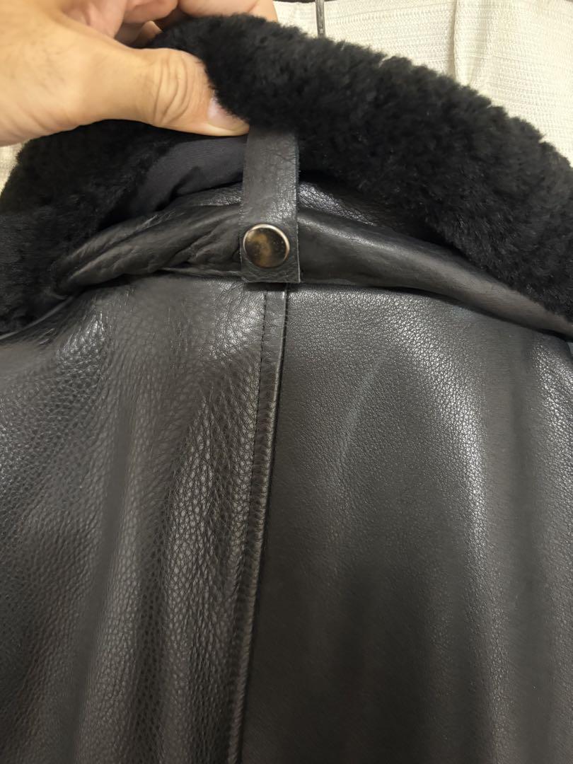 Brooklyn Circus Leather Bomber Jacket with Fur Collar | eBay