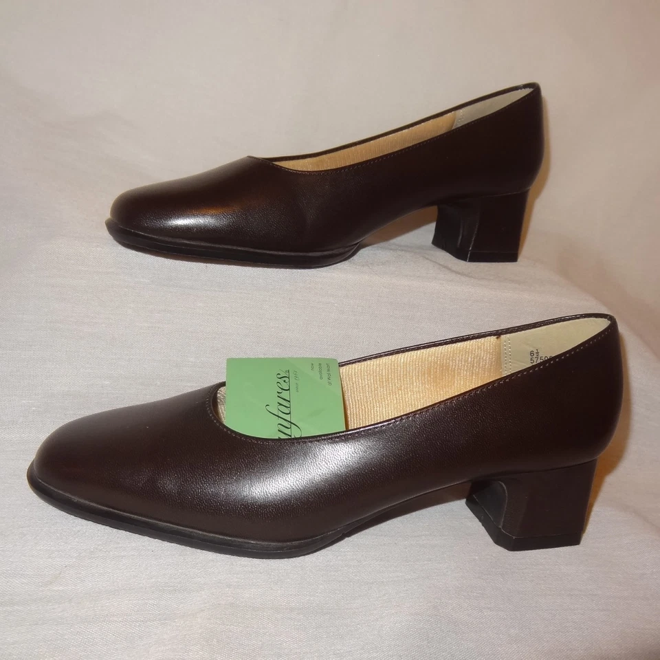 Farfares Comfort First Pumps Heels Shoes Brown Women Size 6.5 Mary Ann Slip On - Image 2 of 4