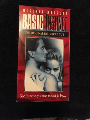 Basic Instinct (VHS, 1997, Original Directors Cut) Sharon Stone Michael Douglas
