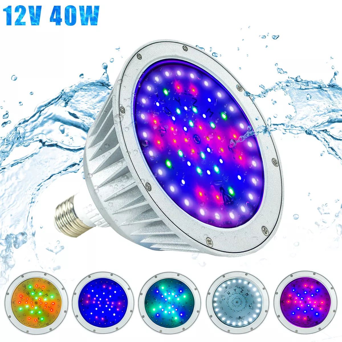 LED Pool Light Color Change Bulb Inground Replacement for Pentair and Hayward