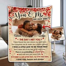 Custom Photo You Me Valentine Blanket Personalized Headband, Wife Gift