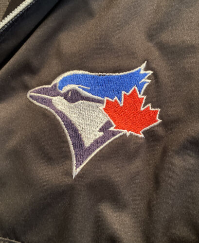 Toronto Blue Jays MLB windbreaker jacket full zip mens Antigua black gray Large - Picture 2 of 14