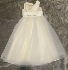 David's Bridal Flower Girl Dress Youth Size 4 Off White New