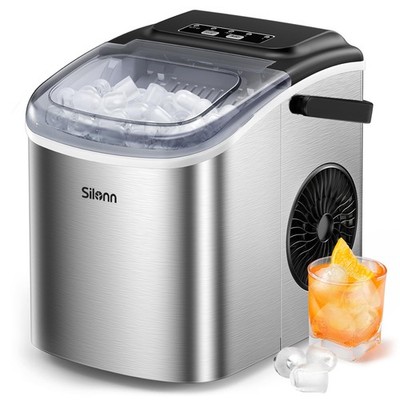 Silonn Eiswürfelmaschine Edelstahl tragbar 9 Würfel 6 Min Defekt