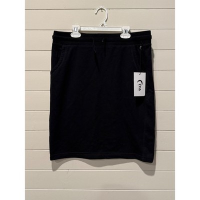 NWT ZYIA ACTIVE Black Take Me Everywhere Skirt XL Drawstring Waist Pockets