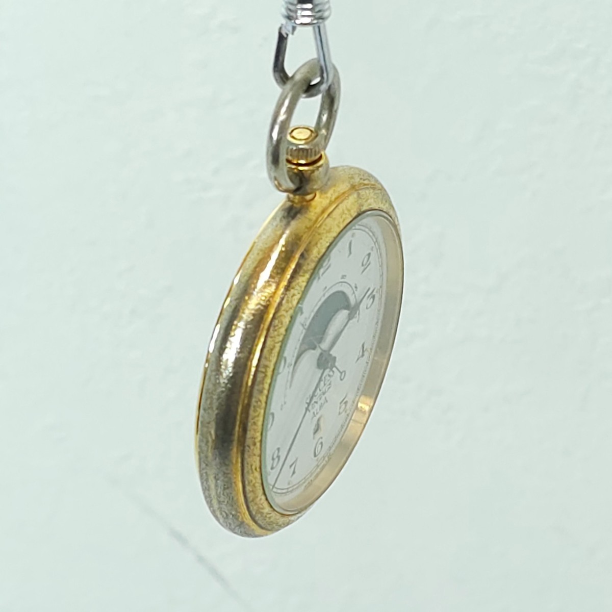 Vintage 1988 Seiko Pocket Watch Alba Success V338-0010 Moon Phase