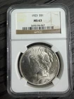 1923 S MORGAN DOLLAR NGC MS 63 Free Shipping