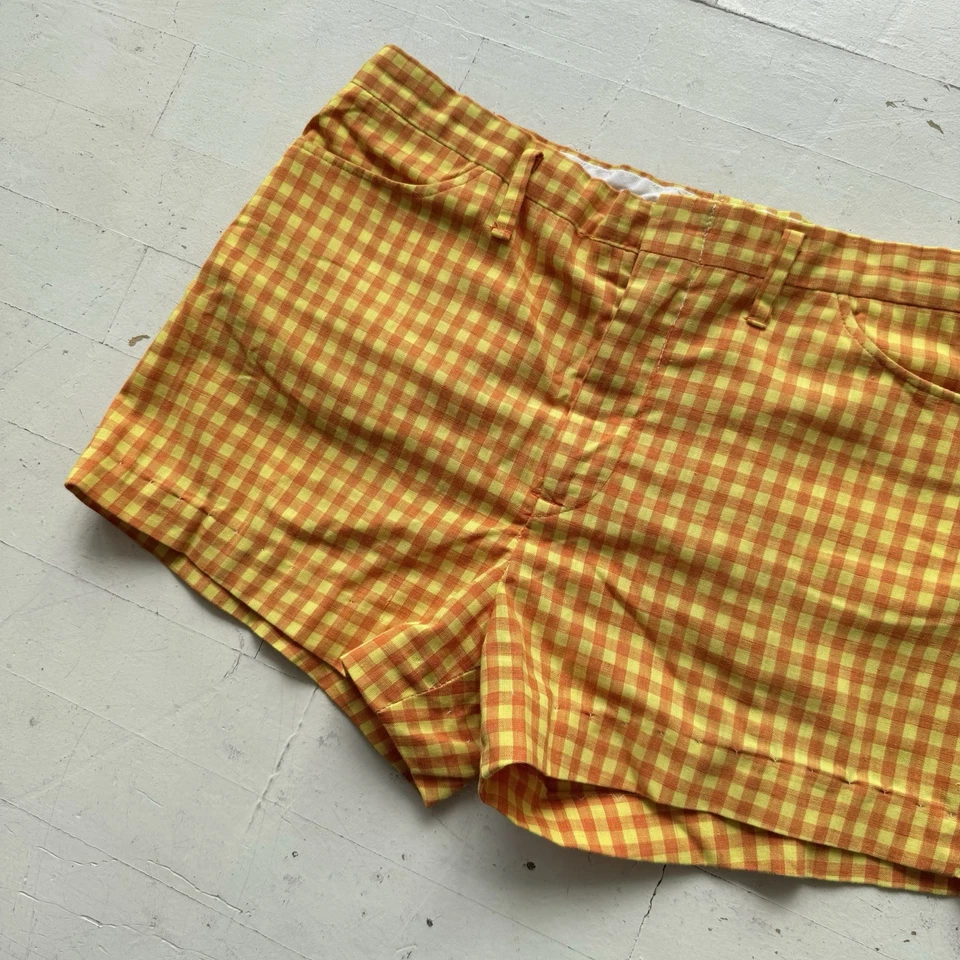 Pantalones cortos vintage para mujer H.I.S para ella años 60 a cuadros con cremallera de garra años 60 Foto 2 de 4