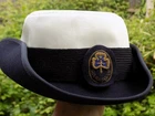Old GIRL GUIDES SEA RANGERS Bullion Cap Badge & Tricorn Officers Cap Hat