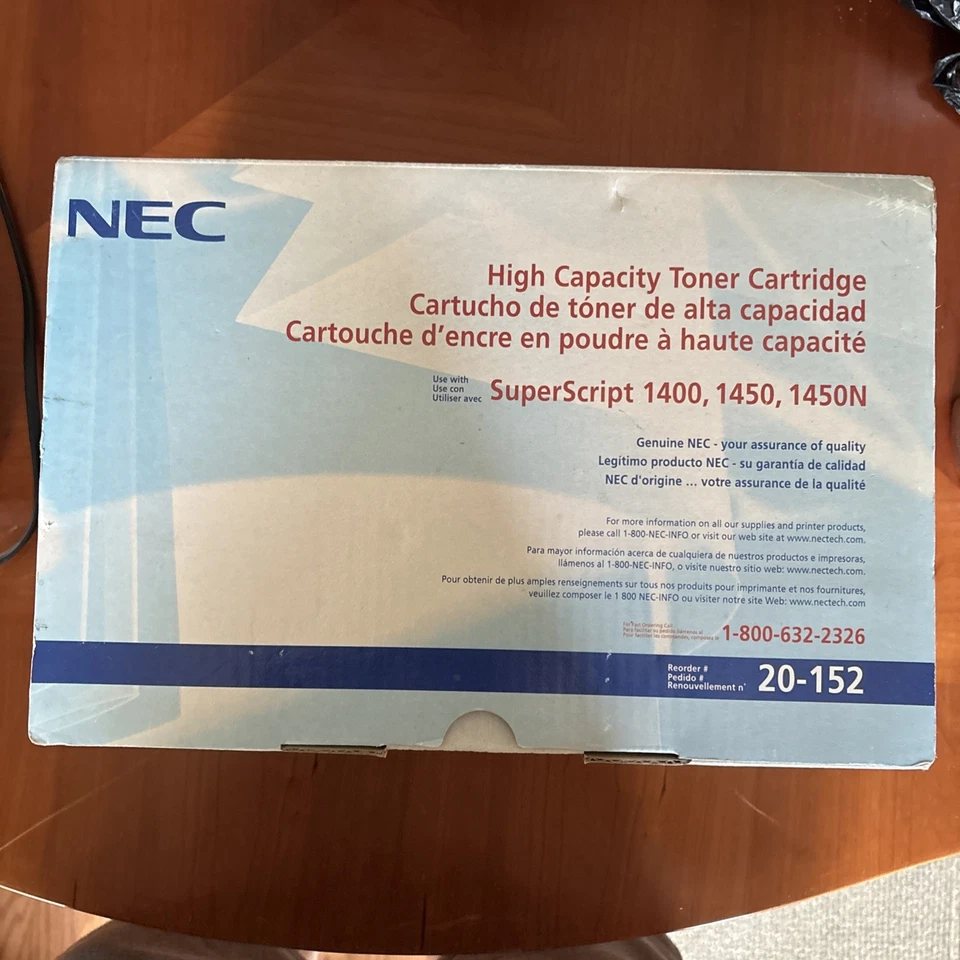 Cartucho de tóner de alta capacidad NEC 20-152 nuevo Foto 2 de 4