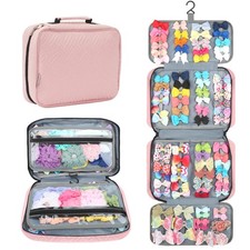 Hanging Hair Accessories Storage Bag for Girls Hair Bow Organizer Hair Access...