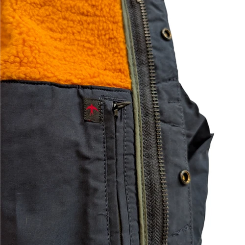 Relwen Fly Waxed CPO Jacket Navy Blue Men Small Sherpa-Lined HUCKBERRY NWOT image 7
