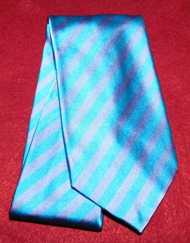 CORBATA A RAYAS PAUL SMITH HECHA EN ITALIA VERDE AZULADO/PÚRPURA CLARO - CORBATAS - CORBATAS DE DISEÑADOR. Foto 2 de 3