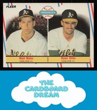 Walt Weiss / Dave Otto 1988 Fleer #652 Rookie Oakland Athletics Baseball Card. rookie card picture