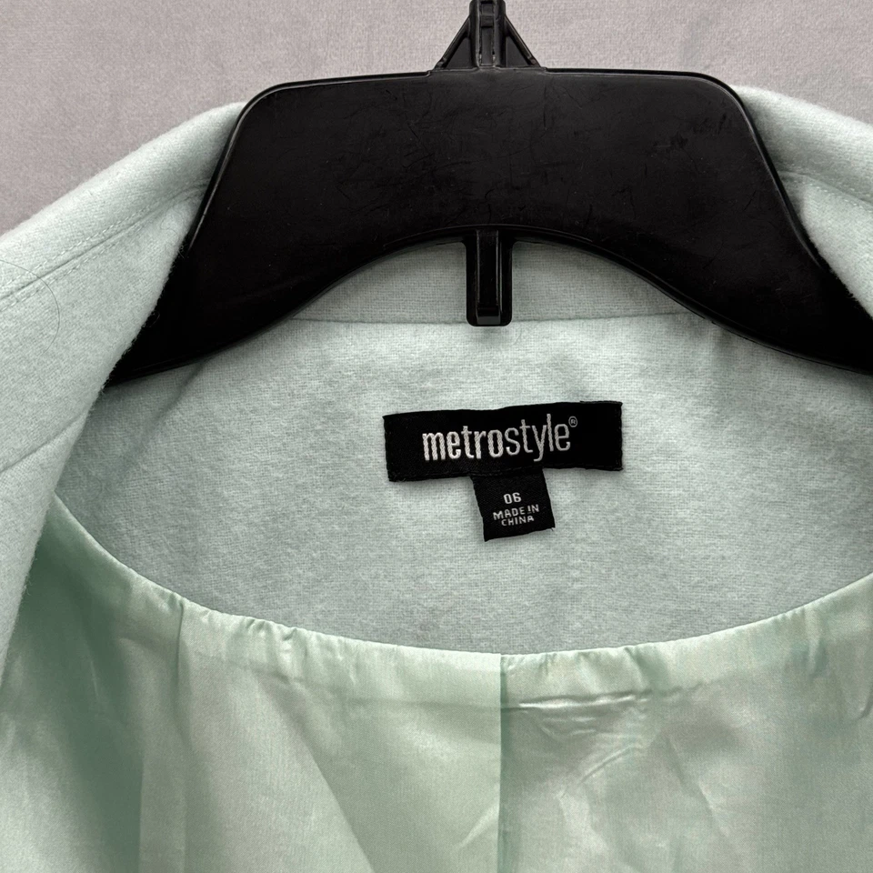 Chaqueta Blazer Para Mujer Verde Como Nueva Peplum Mezcla Lana Pastel Clásica Dinero Antiguo Talla 6 Foto 4 de 4