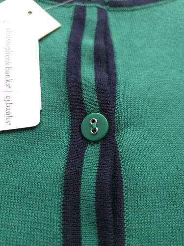 Christopher Banks/ CJ Banks 2X Green Knit Cardigan Sweater Cotton Blend - Picture 9 of 16