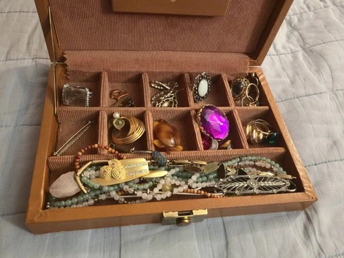 Gold Silver Tone Costume Jewelry Lot Vintage & Modern Mixed Craft