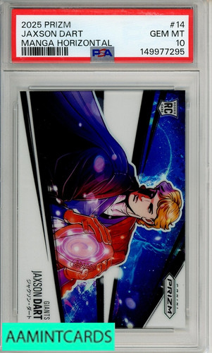 Jaxson Dart #14 2025 Panini Prizm Manga Horizontal card