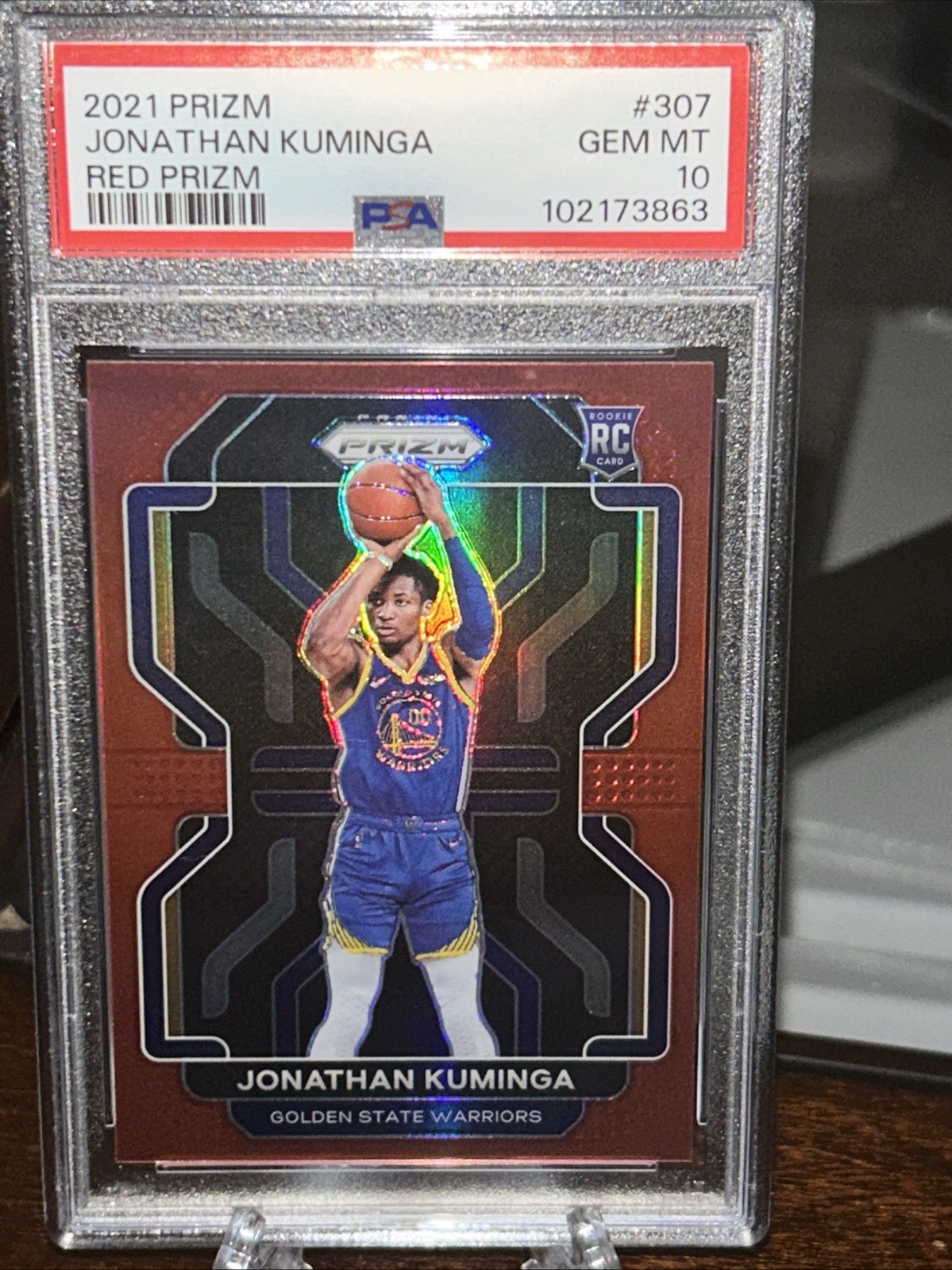 2021-22 Panini Prizm - Jonathan Kuminga #307 Red Prizm /299 (RC)