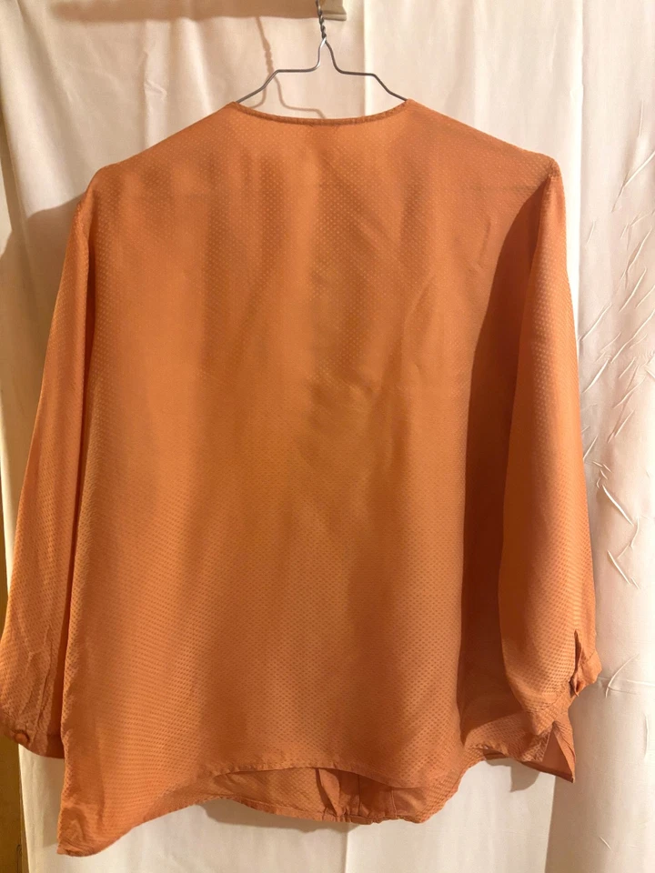 DES PETITS HAUTS blouse saumon taille 4 ou 40 manches 3/4 - Photo 4/4