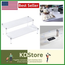 2-Tier Acrylic Display Shelf for Figures, Cosmetics, Desserts, Collections